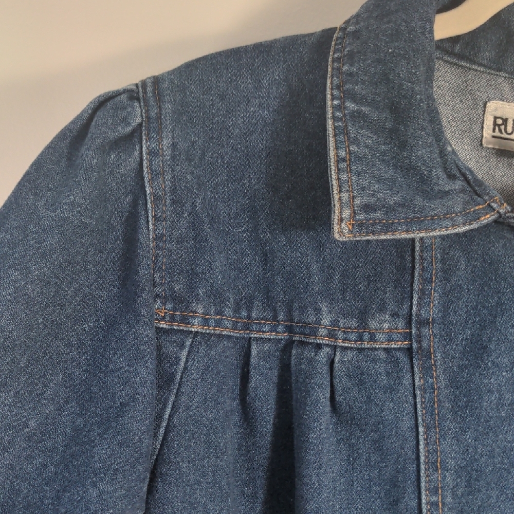 Vintage Retro  80's Dark Blue Jean Jacket Stranger Things Small - Picture 2 of 9